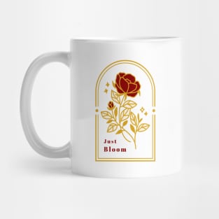 Vintage Flower with Quote "Just Bloom" Mug